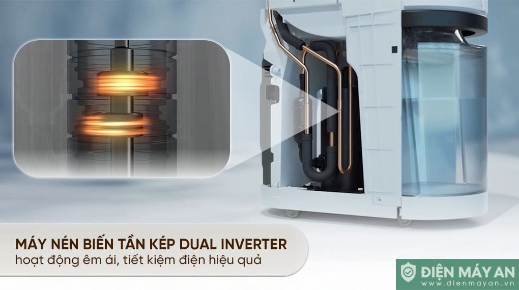 Máy hút ẩm LG Dual Inverter 40 lít DD23GMWE1.ABAE